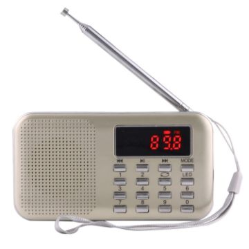 Picture of Y-896 Portable Stereo LCD Digital FM AM Radio Speaker, Rechargeable Li-ion Battery, Support Micro TF Card / USB / MP3 Player