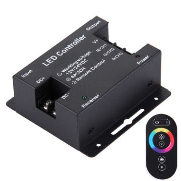 Picture of SX-030RF RGB Touch Series Wireless LED Remote Controller, DC 12-24V (Black)