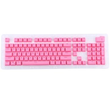 Picture of 104 Keys Double Shot PBT Backlit Keycaps for Mechanical Keyboard (Pink)
