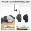 L-Shaped Iron Wire Rack Baseball Cap Storage Stand Wall Mounted Hat Holder - 5