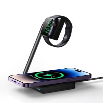 Picture of JOYROOM JR-WQN05 15W 2 in 1 Foldable Magnetic Wireless Charger (Black)