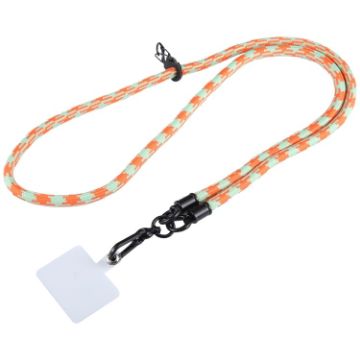 Universal Phone Pattern Lanyard - Orange Green - 1