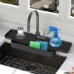 Picture of Kitchen Faucet Silicone Drainage Mat Sponge Shelf Organizer Splash-Proof Sink Drainage Mat (Black)