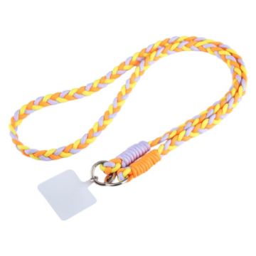 Universal Phone Three Strand Lanyard - Orange Yellow Purple - 1
