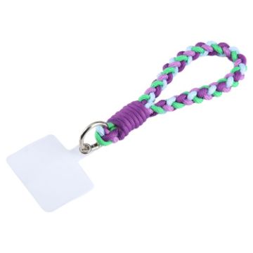 Picture of Universal Phone Four Strand Short Lanyard (Purple White)
