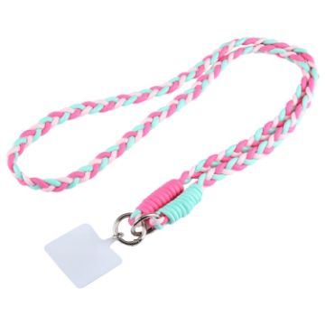 Picture of Universal Phone Three Strand Long Lanyard (Pink Rose Red Green)