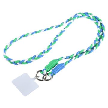 Picture of Universal Phone Three Strand Long Lanyard (Green Blue White)