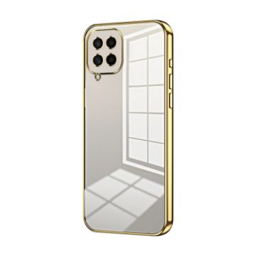 Samsung Galaxy M53 5G Transparent Plating Phone Case (Gold) - 1