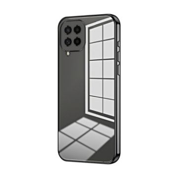 Samsung Galaxy M53 5G Transparent Plating Phone Case (Black) - 1