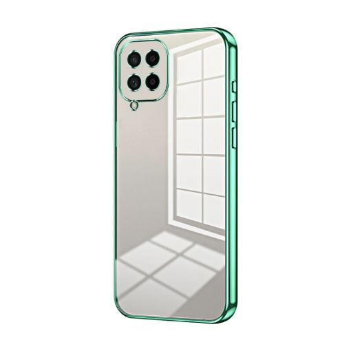 Samsung Galaxy M53 5G Green Transparent Plating Phone Case - 1