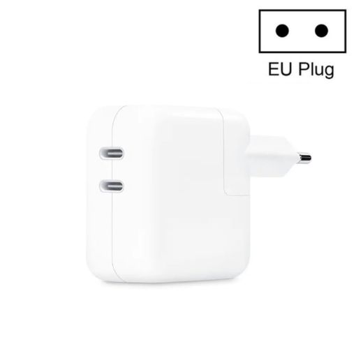 35W PD3.0 USB-C Dual Port Charger for iPhone/iPad - EU Plug - 1