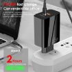 65W USB-C/Type-C+USB Dual Port GaN Charger EU Plug Black - 7