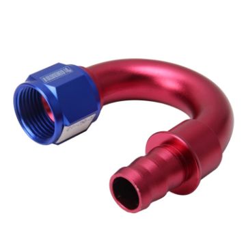 Picture of Pipe Joints 180 Degree Swivel Oil Fuel Fitting Adaptor Oil Cooler Hose Fitting Aluminum Alloy AN12 Curved Fitting Car Auto Accessories