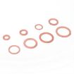 Picture of 120 PCS O Shape Solid Copper Crush Washers Assorted Oil Seal Flat Ring Kit for Car/Boat /Generators