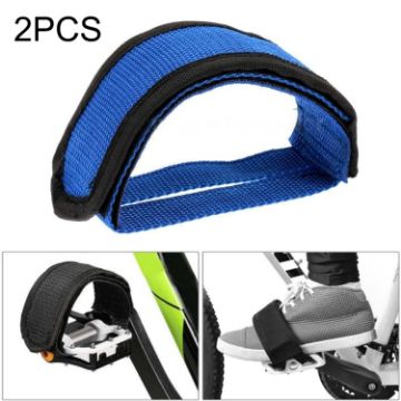 Picture of 2 PCS Bicycle Pedals Bands Feet Set With Anti-slip Straps Beam Foot (Blue)