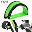 Green Bicycle Pedals Bands Set with Anti-Slip Straps - 2 PCS - 1