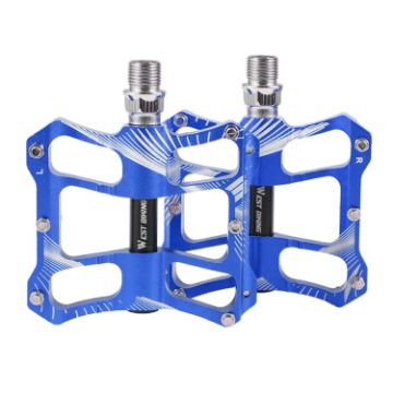WEST BIKING YP0802080 Bicycle Aluminum Alloy Pedal Blue - 1
