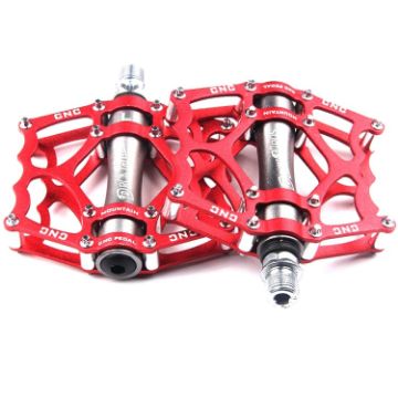 Mountain Bike Aluminum Alloy Non-Slip Pedal (Red) - 1