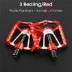 1 Pair Red Mountain Bike Aluminum Pedal Lightweight Bearing Foot Pedal - 2