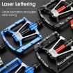 1 Pair Red Mountain Bike Aluminum Pedal Lightweight Bearing Foot Pedal - 7