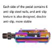 Picture of 1 Pair PROMEND Three Peilin Bearing Aluminum Alloy CNC Bicycle Colorful Pedal PD-R87CY