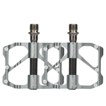 Picture of PD-R87C 1 Pair PROMEND Bicycle Road Bike Mountain Bike 3 Palin Carbon Fiber Bearing Pedal (Silver)