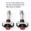 Picture of MEROCA Road Lock Shoes Card Three Pardin Bicycle Lollipops Self-Locking Pedal With Lock, Style: Titanium Alloy Axis (Red)