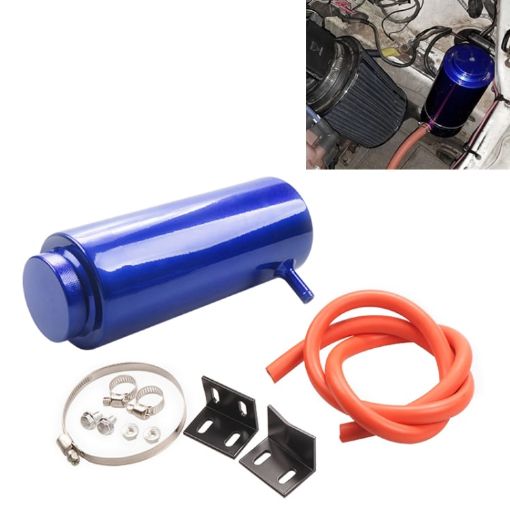 Car Universal Modified Aluminum Alloy Cooling Water Tank Bottle Can, 800ML Blue - 1