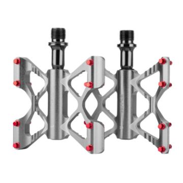 Picture of PROMEND PD-M56 1 Pair Mountain Bicycle Aluminum Alloy 3-Bearings Pedals (Grey)