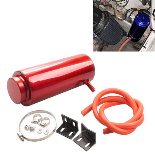 Car Universal Modified Aluminum Alloy Cooling Water Tank Bottle Can, 800ML Red - 1