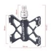 LitePro K5 Folding Bike Aluminum Pedals - Black - 3