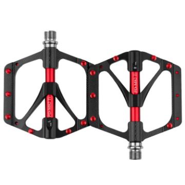 Picture of PROMEND PD-M82-TI 1 Pair Mountain Bicycle Titanium Alloy Shaft 3-Bearings Wide Pedals (Black)