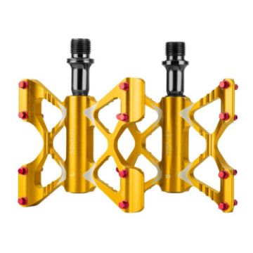 Picture of PROMEND PD-M56 1 Pair Mountain Bicycle Aluminum Alloy 3-Bearings Pedals (Gold)