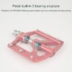 Picture of PROMEND PD-M88 1 Pair Mountain Bicycle Aluminum Alloy 3-Bearings Pedals (Red)