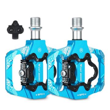 Picture of A Pair WEST BIKING YP0802086 Mountain Bike Aluminum Bearing Pedals (Blue)