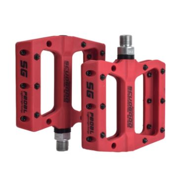 Picture of FMFXTR Mountain Bicycle Pedal Nylon Fiber Bearing Non-Slip Pedal (SG-12B Red)