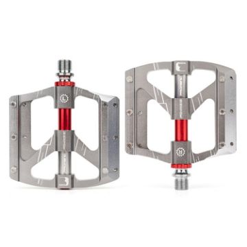 Picture of PROMEND PD-M88 1 Pair Mountain Bicycle Aluminum Alloy 3-Bearings Pedals (Titanium Color)