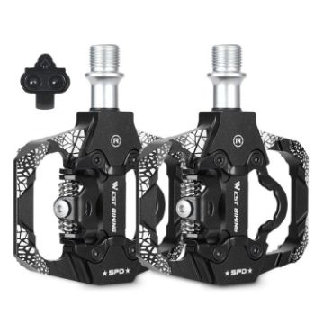 Picture of A Pair WEST BIKING YP0802086 Mountain Bike Aluminum Bearing Pedals (Black)