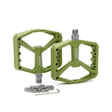 Picture of ENLEE F228 1pair Bicycle Nylon Pedals Mountain Bike Widened Riding Footrests (Olive Green)