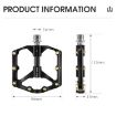 WEST BIKING Carbon Fiber Mountain Bike Pedal (Titanium) - 3
