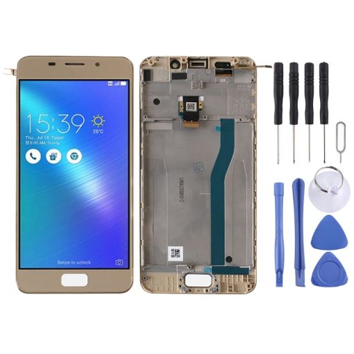 OEM LCD Screen for ASUS Zenfone 3S Max ZC521TL X00GD Gold Frame - 1