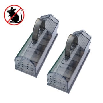 Picture of 2 PCS Large Plastic Mousetrap Mouse Cage Pedal Trap (Grey)