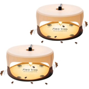 2pcs SK111 Pet Household Flea Lamp - Flea Sticky Trapper (US Plug) - 1