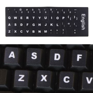 Picture of Keyboard Film Cover Independent Paste English Keyboard Stickers for Laptop Notebook Computer Keyboard (Black)