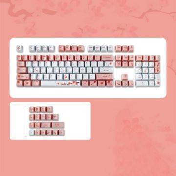 Picture of Dye Sublimation Heat Transfer Keycaps For Mechanical Keyboard (Cherry Blossom)
