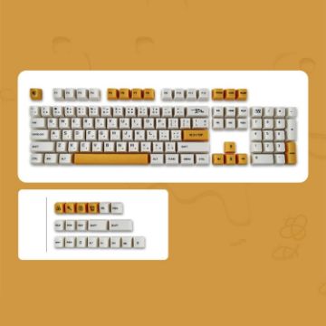 Picture of Dye Sublimation Heat Transfer Keycaps For Mechanical Keyboard (Bee Milk)