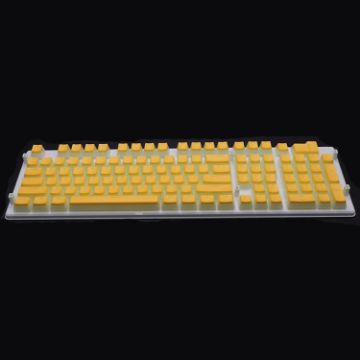 Picture of Pudding Double-layer Two-color 108-key Mechanical Translucent Keycap (Lemon Yellow)
