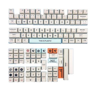 Plastic 128 Keys Sublimation Mechanical Keyboard PBT Keycaps - 1