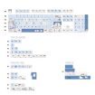 148 Keys MDA Height 5-sided PBT Mechanical Keyboard Keycaps Blue - 2