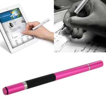 Picture of 2 in 1 Stylus Touch Pen + Ball Pen for iPhone 6/6 Plus/5/5S/5C, iPad Air 2/mini 1/2/3, New iPad, All Capacitive Touch Screen (Magenta)